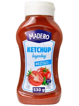Кетчуп ніжний без цукру Madero натуральний без глютену Ketchup lagodny bez dodatku cukrów 530 г