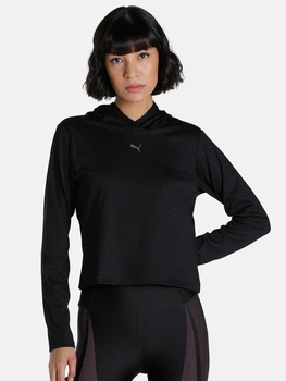 Худи для бега женское Puma Flawless Reg Length Hoodie 52237701 M Черное (4064537987094)