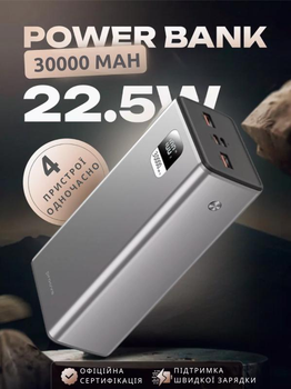 Повербанк Proove Guardian 30000mAh 22.5W. Портативна батарея Proove Guardian 30000mAh 22.5W зі швидкою зарядкою