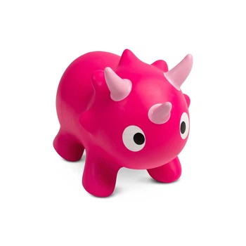 Детский прыгун резиновый Toyz Caretero Dinu Pink, резиновый прыгун динозавр розового цвета, надувной прыгун для малышей, детский прыгун с ручками, розовый прыгун резиновый для детей