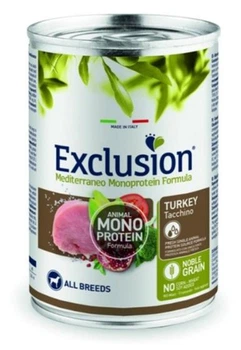 Повнораціонний вологий корм Exclusion Adult Turkey All Breeds індичкою для дорослих собак всіх порід 400 г консерва (8011259003553)