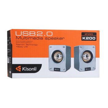 Компьютерные колонки Kisonli K200 Цвет Серебристый/Черный