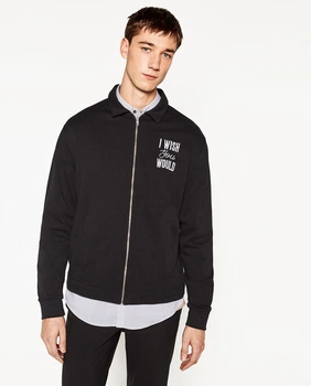 Джемпер з написом на спині ZARA Чорний L 4873/315/800