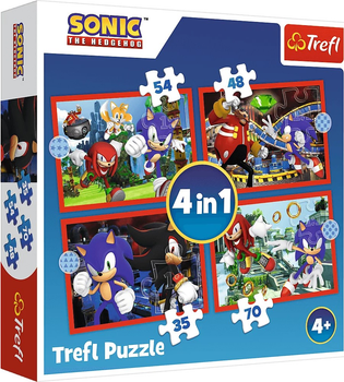 Puzzle Trefl Przygody Sonica 4 w 1 207 elementów (5900511346251)