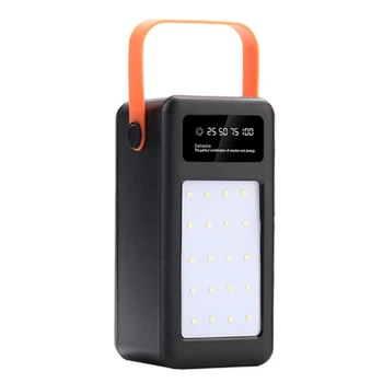 Корпус Multi-Повербанк S28, под элементы 18650 до 28 шт, 22.5W, с фонарём, черный