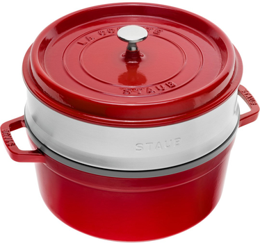 Каструля Staub La Cocotte Червона зі вставкою 3.8 л (3272340054389)