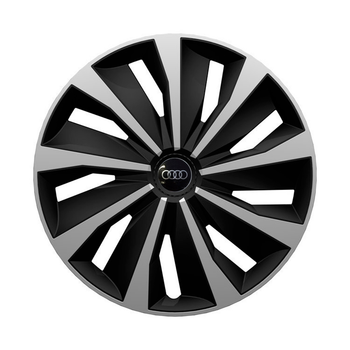 Автомобільні ковпаки 4 Racing Grip Silver-Black R14 4 шт. (з логотипом Audi)