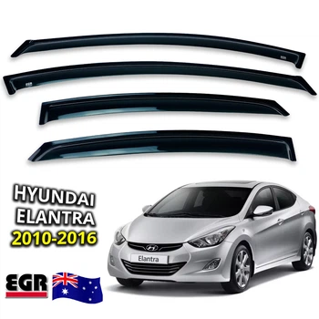 Дефлекторы окон (ветровики) для Hyundai Elantra 2010-2016 (EGR)