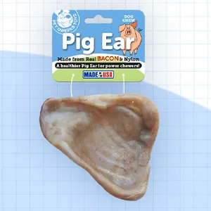 Лакомство для собак Pet Qwerks Pig Ear (свиное ухо), Large