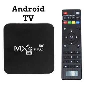 Смарт ТВ Приставка для телевизора медиаплеер SMART TV с пультом TV Box Android MXQ 4 Pro 5 G 4/32GB 4K Black/Черная