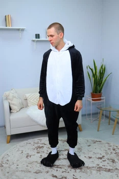 Піжама Кігурумі Чоловіча Kigurumi Хаскі Чорний S 144-155 см (1078/2)