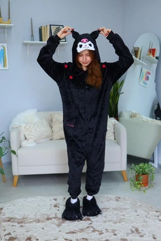 Женская кигуруми взрослая и подростковая Kigurumi Kuromi Куроми Черный XL 175-185 см (1112)