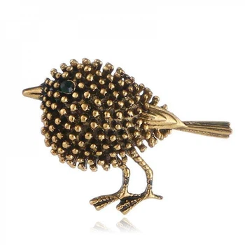 Брошь унисекс BROCHE бижутерия Винтаж Птицы Ангри бронзовая BRSF110435