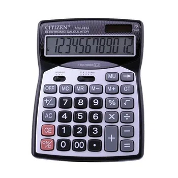 Калькулятор Citizen 9833, двойное питание, мощный , размеры 200*145*45мм 12значный ff001