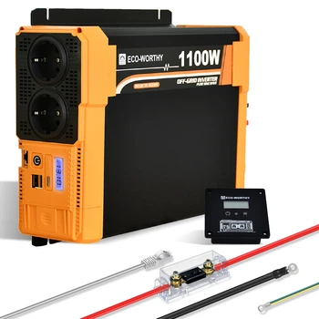 Інвертор ECO-WORTHY 1100W Off Grid Pure Sine Inverter 12 V to 220V