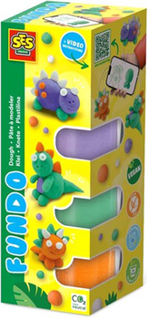 Набір для ліплення Ses Creative Dough FunDo Dinos 3х90 г 1х40 г (8710341008123)