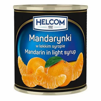Мандарини дольками консервовані Helcom Mandarynki w lekkim syropie segmenty Mandarin in light syrup в сиропі 175г