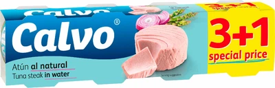 Тунець Calvo у власному соку 80 г х 3+1 шт