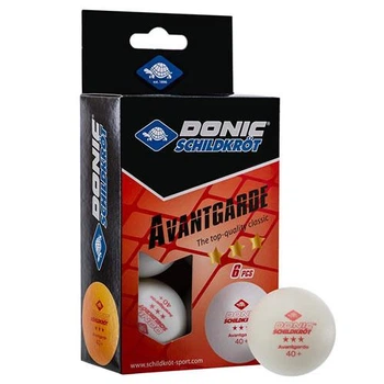Шарики для настольного тенниса Donic Avantgardes 3* 40+мм, 6шт, белый (608530)