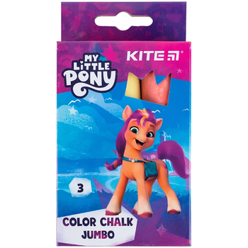 Крейда кольорова 3 шт. Kite Jumbo My Little Pony LP24-077 4063276170927