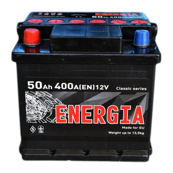 Аккумулятор автомобильный ENERGIA 50Ah (+/-) (400EN) (22384)[50482]