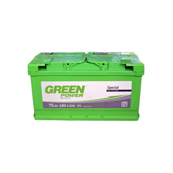 Аккумулятор автомобильный GREEN POWER Standart 75Ah Ев (-/+) (680EN) (22362)[50454]