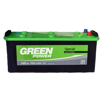 Аккумулятор автомобильный GREEN POWER Standart 140Ah бокова(+/-) (950EN) (22365)[50452]