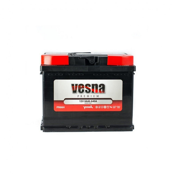 Аккумулятор автомобильный Vesna 66 Ah/12V Premium Euro (415 266)[50322]