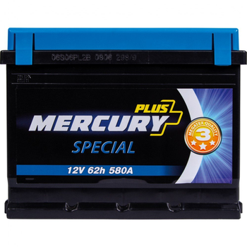 Акумулятор автомобільний MERCURY battery SPECIAL Plus 62Ah (P47289)[89512]