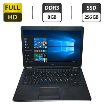 Ноутбук Б-класс Dell Latitude E7440 / 14" (1920x1080) TN / Intel Core i5-4300U (2 (4) ядра по 1.9 - 2.9 GHz) / 8 GB DDR3 / 256 GB SSD / Intel HD Graphics 4400 / WebCam б/у