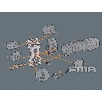 Крепления на рельсы шлема FMA UTK TB1189 черный