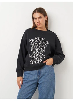 Свитшот H&M S Черный 1011828_бел.надп_05