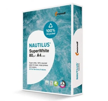Папір А4 80г/м Nautilus SuperWhite 500арк (5)