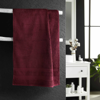 Ręcznik Douceur d'interieur Excellence frotte bordowy 70 x 130 cm (3574388016023)