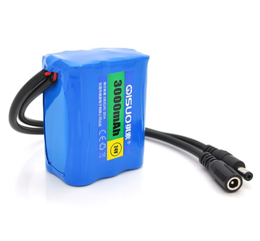 Аккумулятор литиевый QiSuo QS2403W 24V 3Ah, для техники, с элементами Li-ion 18650, DC5.5x2.1