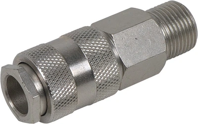 Быстроразъемное соединение Miol (1/4") с клапаном и наружной резьбой (22835)