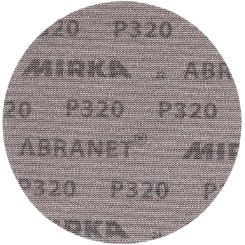 Шліфлист паперовий Abranet Mirka (150 мм, P320) шліфпапір шліфувальний диск на сітчастій основі (22215)