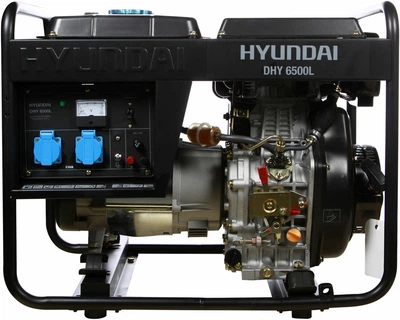Дизельний генератор Hyundai DHY 6500L (5.5 кВт, 50 Гц, 230 В, 12.5 л) однофазний (23031)