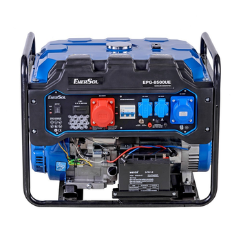 Бензиновый генератор EnerSol EPG-8500UE (8.5 кВт, 50 Гц, 230/400 В, 26 л) электростартер трехфазный (23113)