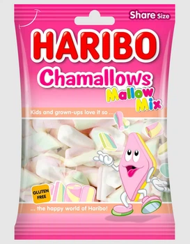 Зефір без глютену Haribo Chamallows Mallow mix Gluten free Marshmallow мікс маршмеллоу 175г