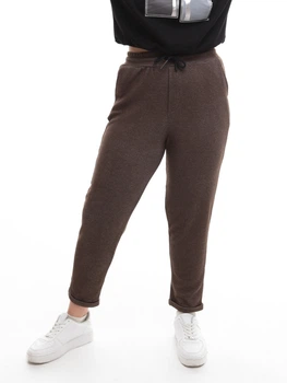 Штани жіночі коричневі MOM пояс на резинці 4901-2 2XL