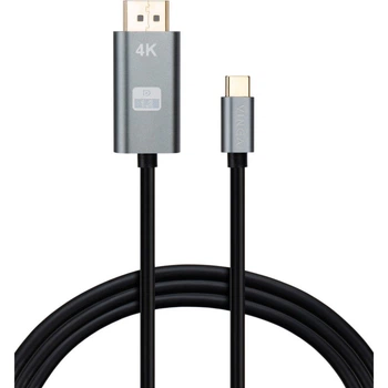 Кабель мультимедийный USB-C to DisplayPort 1.5m v1.2 4K60Hz Vinga (VCPVCCD1215)[19922]