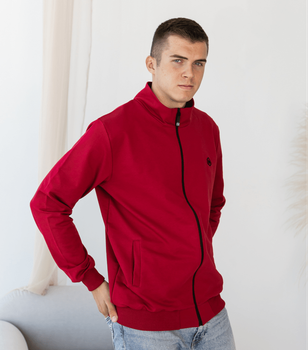 Мужская кофта без капюшона больших размеров - HECTOR - 18150 - 3XL - Rio Red