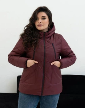 Жіноча куртка демісезонна з капюшоном MODA 000431 52 Бордовий (M -000431 /4 E )