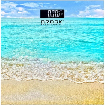 Весы напольные BROCK BS 002 с принтом нагрузки до 180 кг.