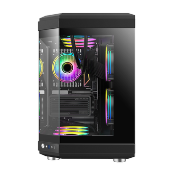 Корпус для ПК GameMax Hype Black металл + стекло micro/mini/ATX без БП