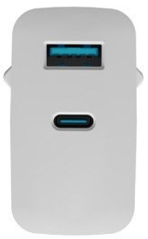 Мережевий зарядний пристрій NATEC Ribera GaN USB-A + USB-C 45 W NUC-2142 White (5901969444230)