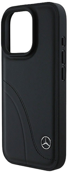 Etui Mercedes-Benz Curved Stitches Leather dla Apple iPhone 16 PRO Black (MEHCP16L23RBCSK)