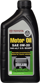 Моторное масло Toyota Motor Oil 0W-20 Synthetic 0.946 л (00279-0WQTE)