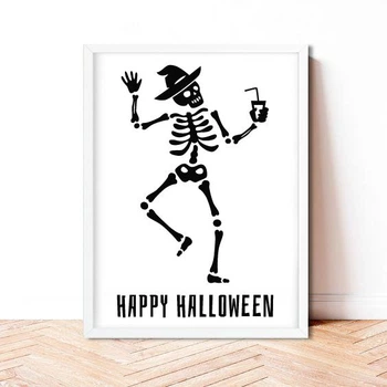 Декор-постер на Хелловін зі скелетом Happy Halloween А3 (H4097)
